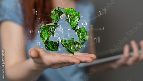 Recycling. Green recycle ec...