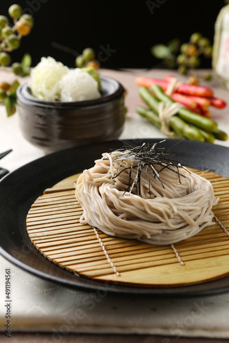 Japanese buckwheat noodles, soba