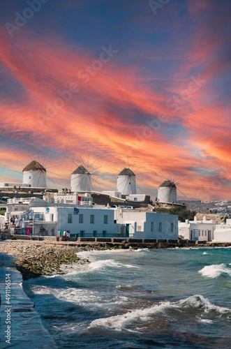 Visiting Greek island is a trip offer sights coastline epic views over Mykonos Town, its colourful boat filled port and the island’s famous five windmills