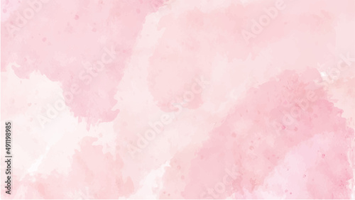 Pink watercolor background for your design, watercolor background concept, vector. © BoszyArtis