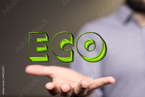 Eco word on the background ...