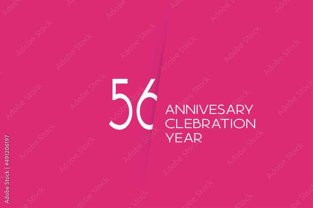 56 year anniversary anniversary celebration year, 56 year anniversary. birthday invitation on red background with white numbers 56 year anniversary anniversary celebration year, 56 year anniversary. birthday invitation on red background with white numbers