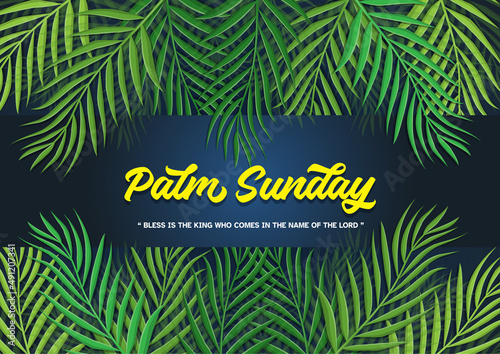 Palm Sunday. Vector illustration