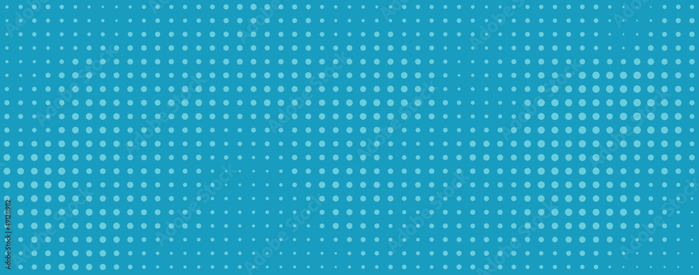 blue background with halftone dots