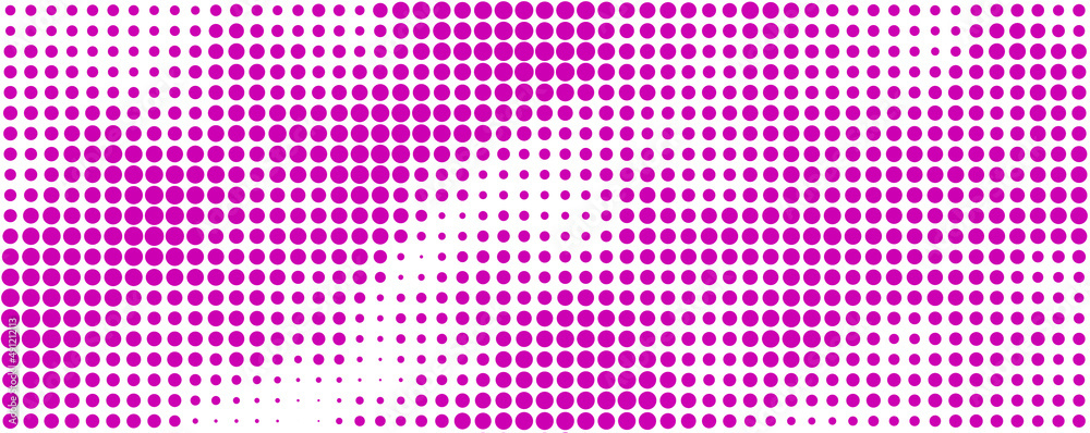 pink background with halftone dots