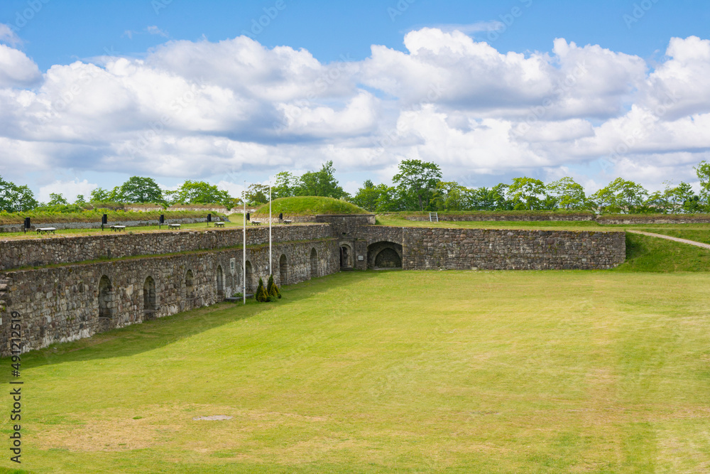 View to the Kuressaare Episcopal Castle in summer, Saaremaa island, Estonia View to the Kuressaare Episcopal Castle in summer, Saaremaa island, Estonia