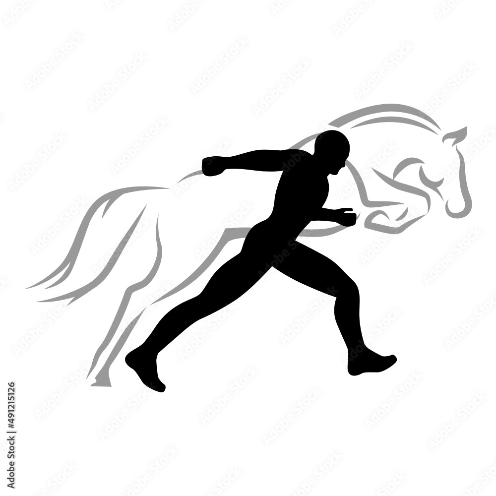 Naklejka premium running man