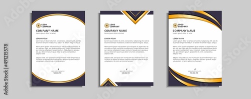 modern corporate letterhead template design 