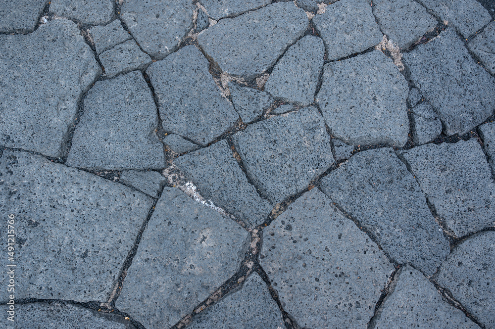 Obraz premium Stone floor, black stone background