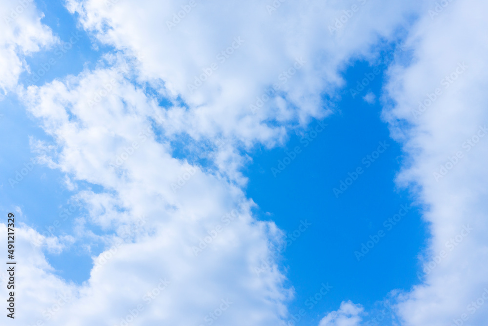 Obraz premium Refreshing blue sky and cloud background material_blue_23