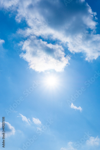 Refreshing blue sky and cloud background material_blue_33