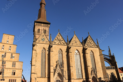 Alt-Osnabrück; Marienkirche und Ratswaage am Markt