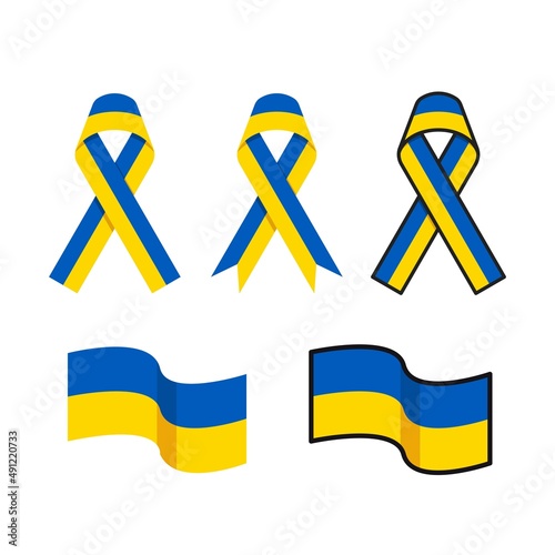 Save Ukraine, Stop War, Ukraine vs Russia. Background vector illustration of raising hand with Ukraine Flag as demonstration acts for defending ukraine against Russia attacks.