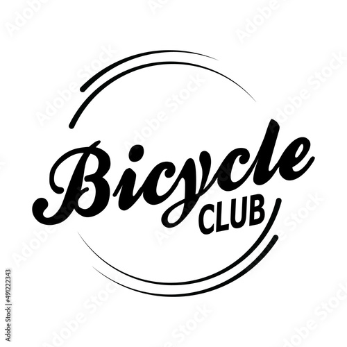Bicycle club logo design with circle shape on white background.