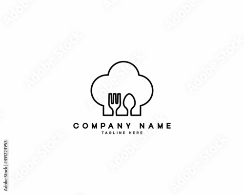 kitchen logo design template illustration vector