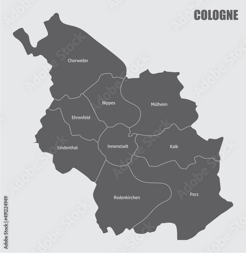 Cologne administrative map