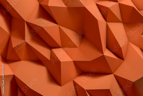 Background with orange polygonal shapes