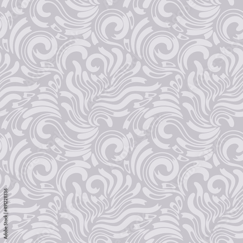  seamless floral pattern. Brush curve elements background