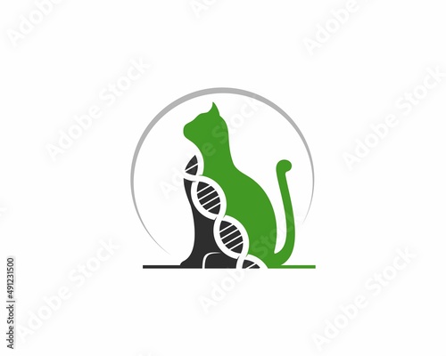 DNA Helix in the cat logo