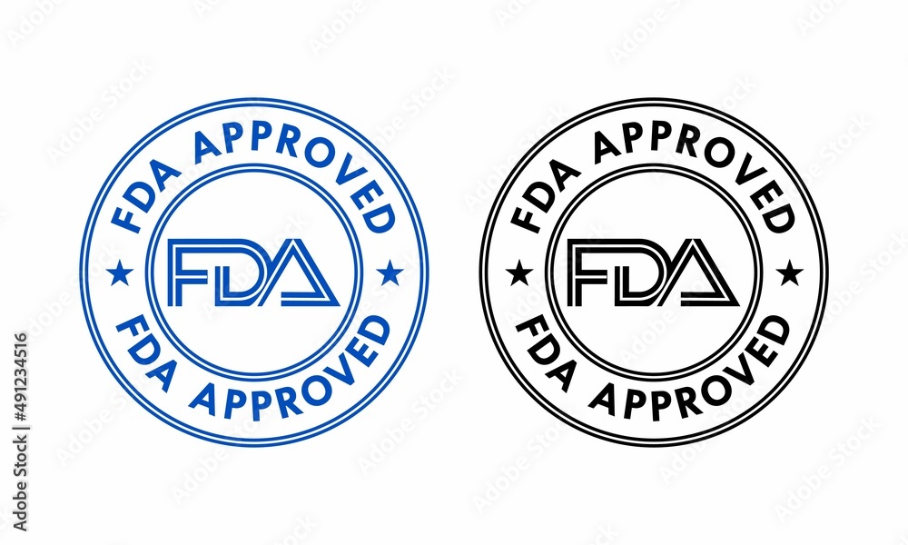 FDA approved logo template illustration FDA approved logo template illustration