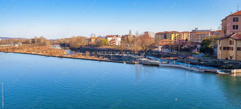 The Dora Baltea river, that crossed the city of Ivrea (Torino province, Piedmont, Northern Italy); world famous for its carnival, is UNESCO Site since 2018.