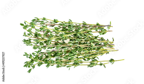 Top view of Thyme isolated on white background