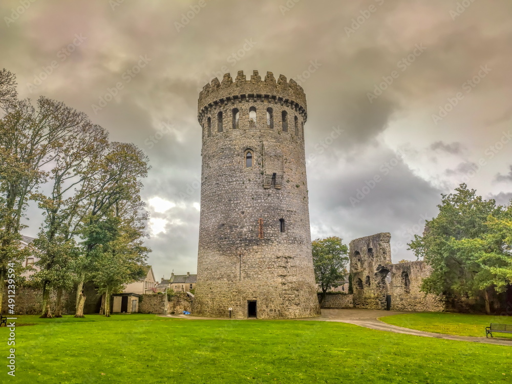 Nenagh Castle Tower in Couny Tipperary famous Irish landmark 