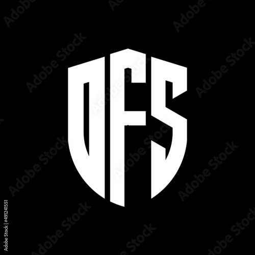 OFS letter logo design. OFS modern letter logo with black background. OFS creative  letter logo. simple and modern letter logo. vector logo modern alphabet font overlap style. Initial letters OFS  photo