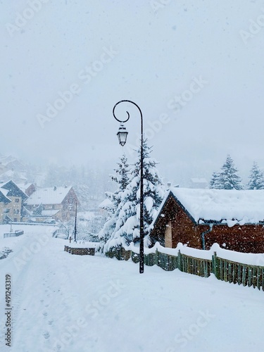 winter landscape with house