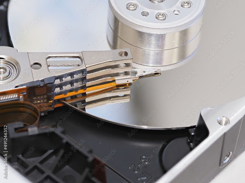 Close up inside hard disk 3.5 inch. Close up inside hard disk 3.5 inch.