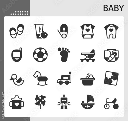 baby 2 icon set