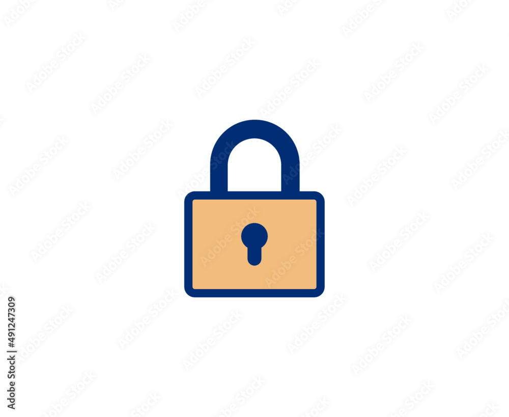 lock icon on white lock icon on white