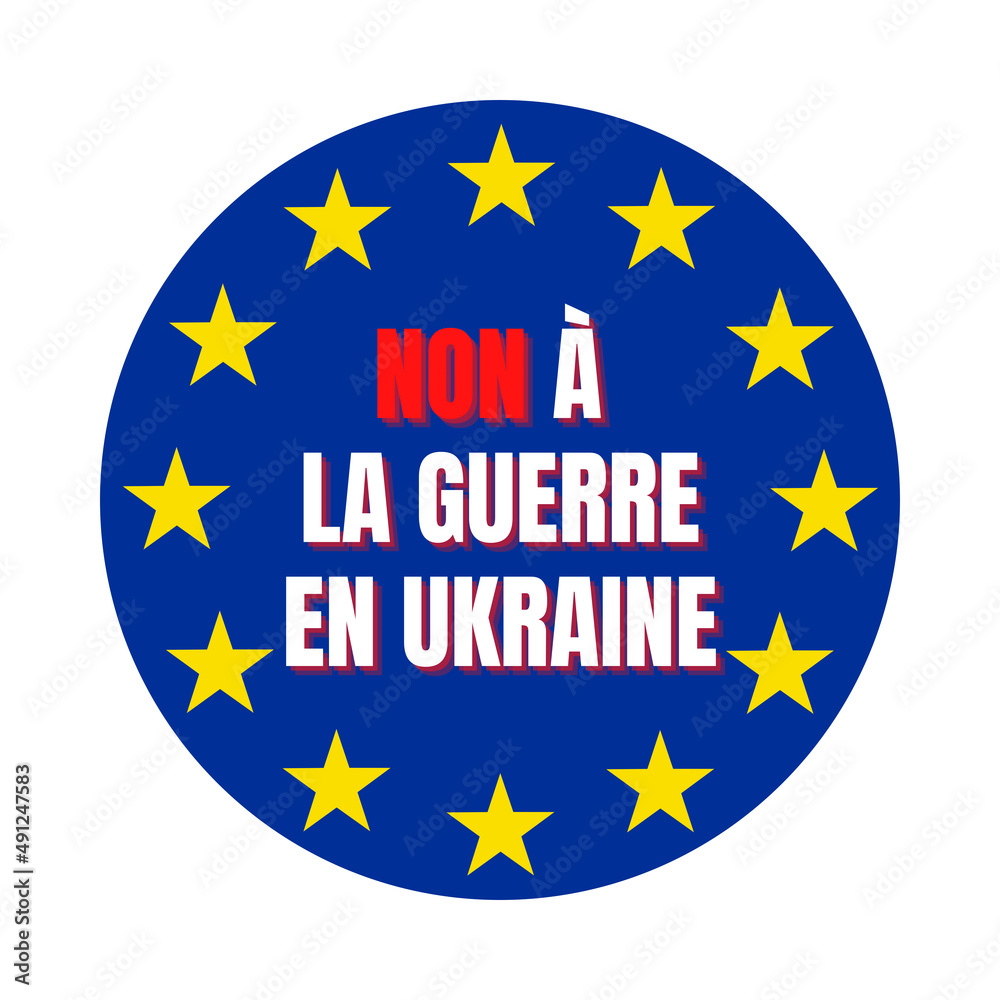 Symbole européen non à la guerre en Ukraine Symbole européen non à la guerre en Ukraine