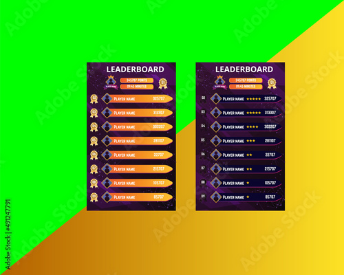 Leaderboard template Stock Vectors, Images & Vector Art