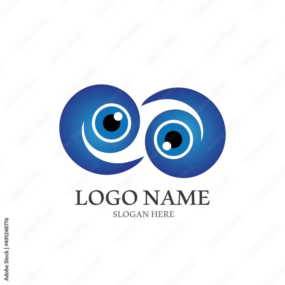 Eye Care vector logo design Eye Care vector logo design