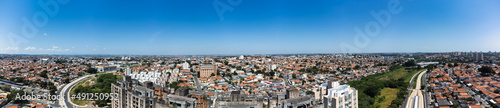 Fototapeta Naklejka Na Ścianę i Meble -  Fotografia panorâmica aérea da cidade de Campinas SP. Bairro Campos Elíseos e Paulicéia na imagem. 