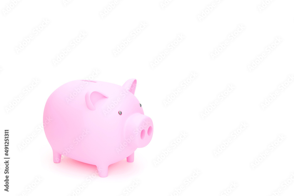 piggy bank on white background 3d rendering
