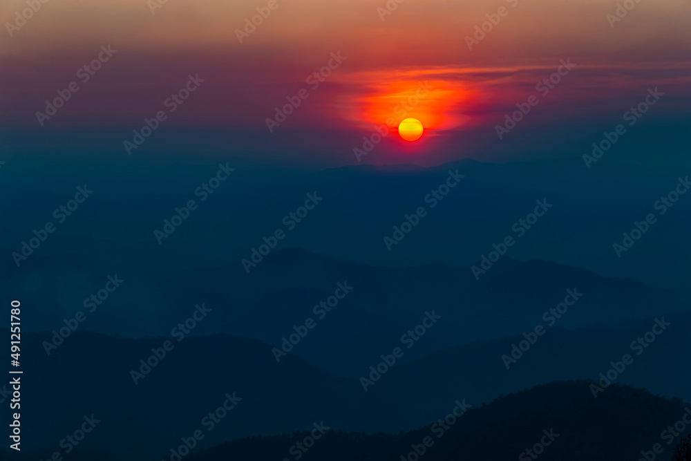 Sunset at Chiangmai for background
