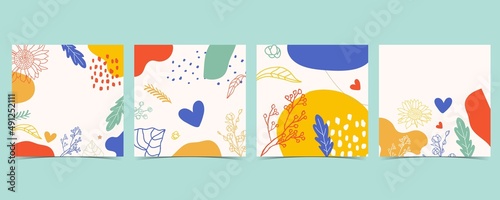 color background for social media with flower