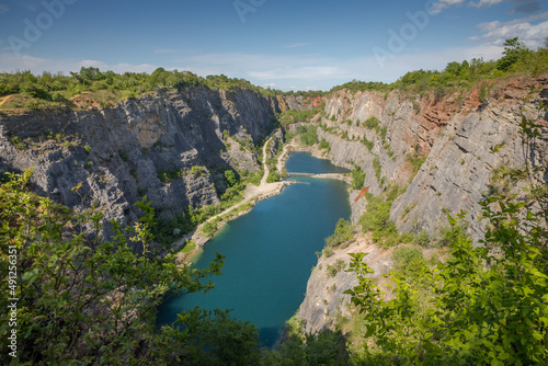 view of the flooded quarry