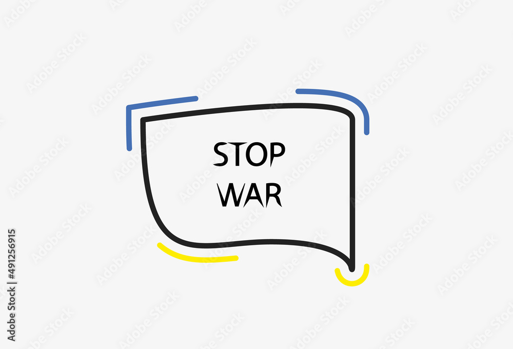 Bubble message war stop ukraine 