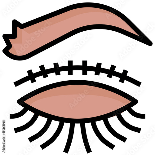 EYELID filled outline icon