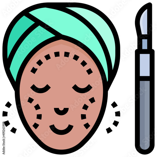 FACE4 filled outline icon