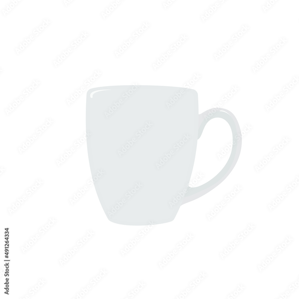 Grey Mug illustration vector concept