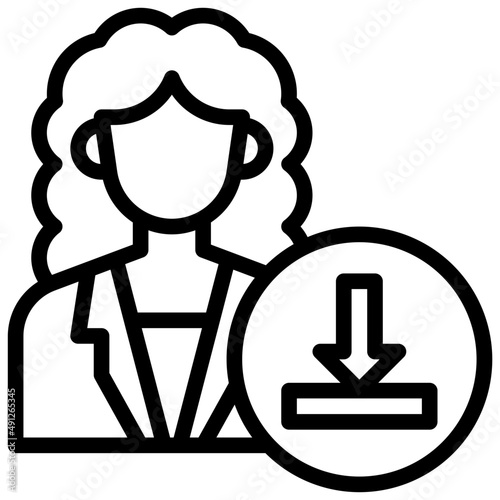 DOWNLOAD line icon