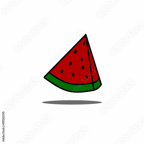 Watermelon flat design. vector illustration