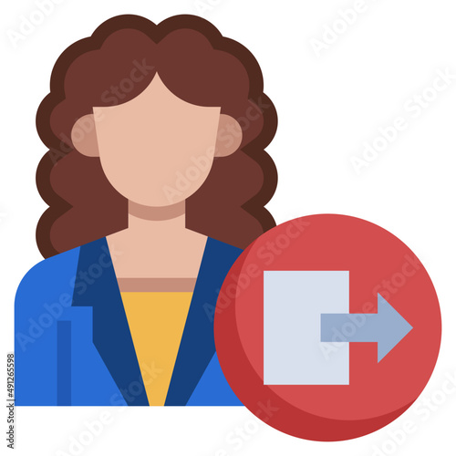 LOG OUT flat icon