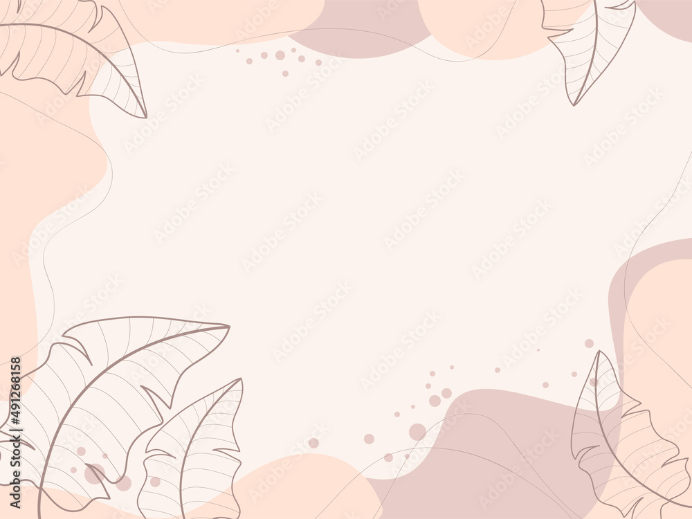 Abstract modern background with brown leaves colors