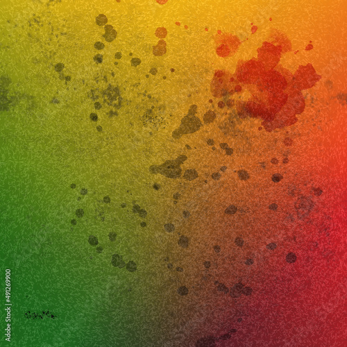 Colorful red  green  and yellow grunge gradient abstract background for social media  banner and poster design