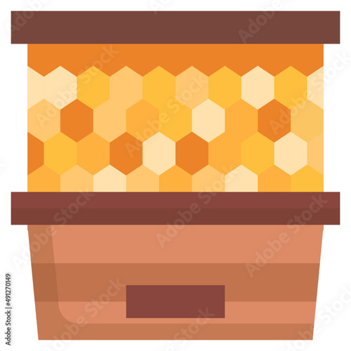 BEE APIARY flat icon